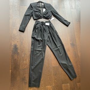 Ronny Kobo pinstriped matching set